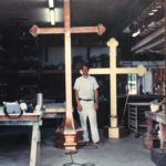Copper cross fabricated for St Peter's Montgomery, IN